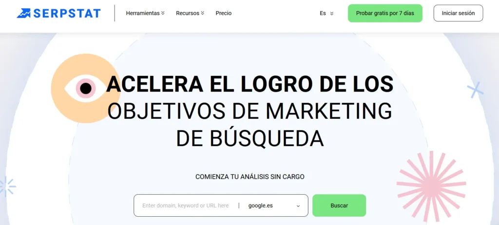 serpstat herramienta para investigación de palabras clave, análisis de la competencia, auditoría SEO